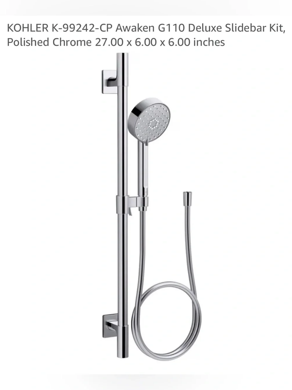 Kohler K-99242-CP Awaken G110 2.0 GPM Deluxe Multifunction Handshower Kit